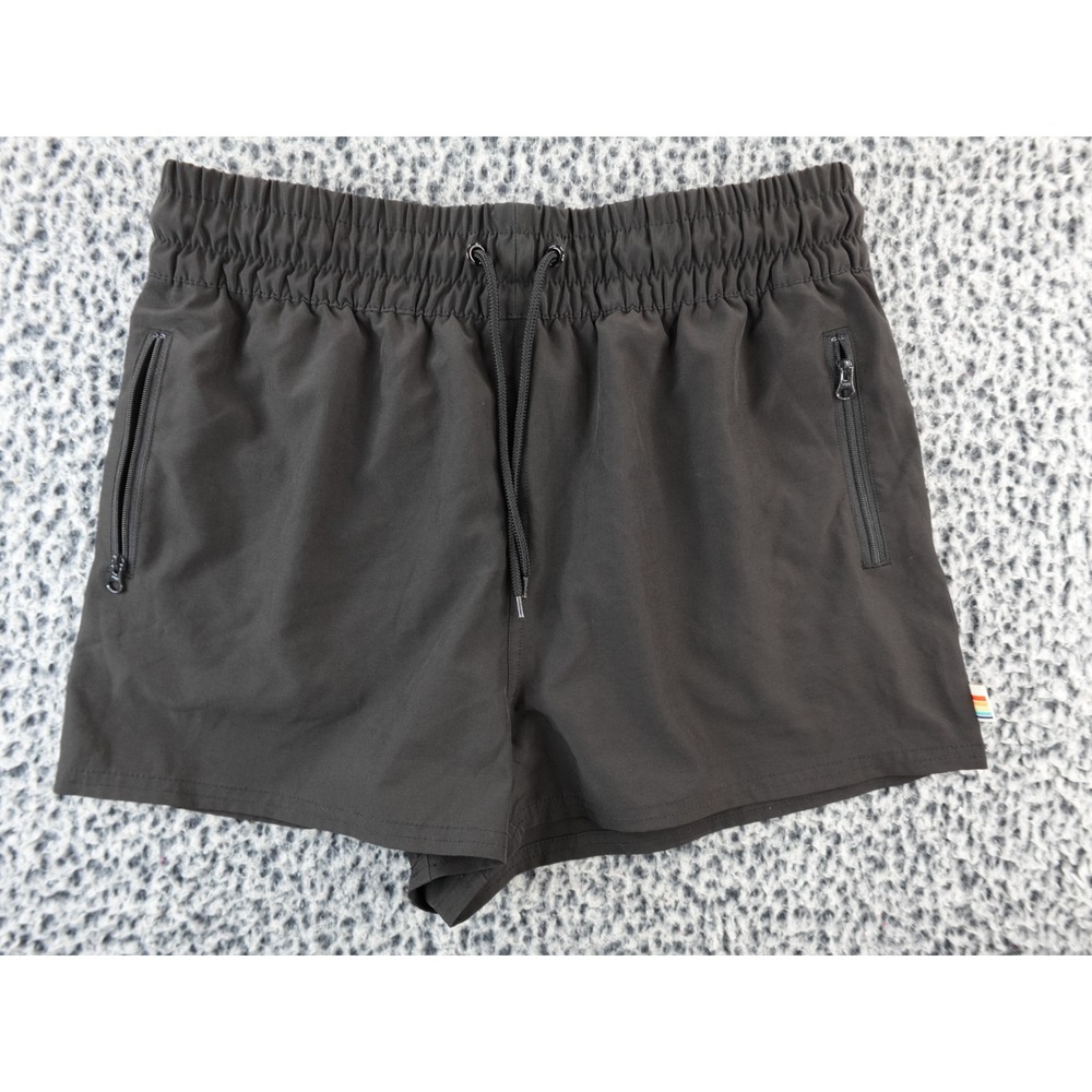 Ocean Pacific Black Athletic Shorts Elastic‎ Waist Drawstring Zip Pockets Size M